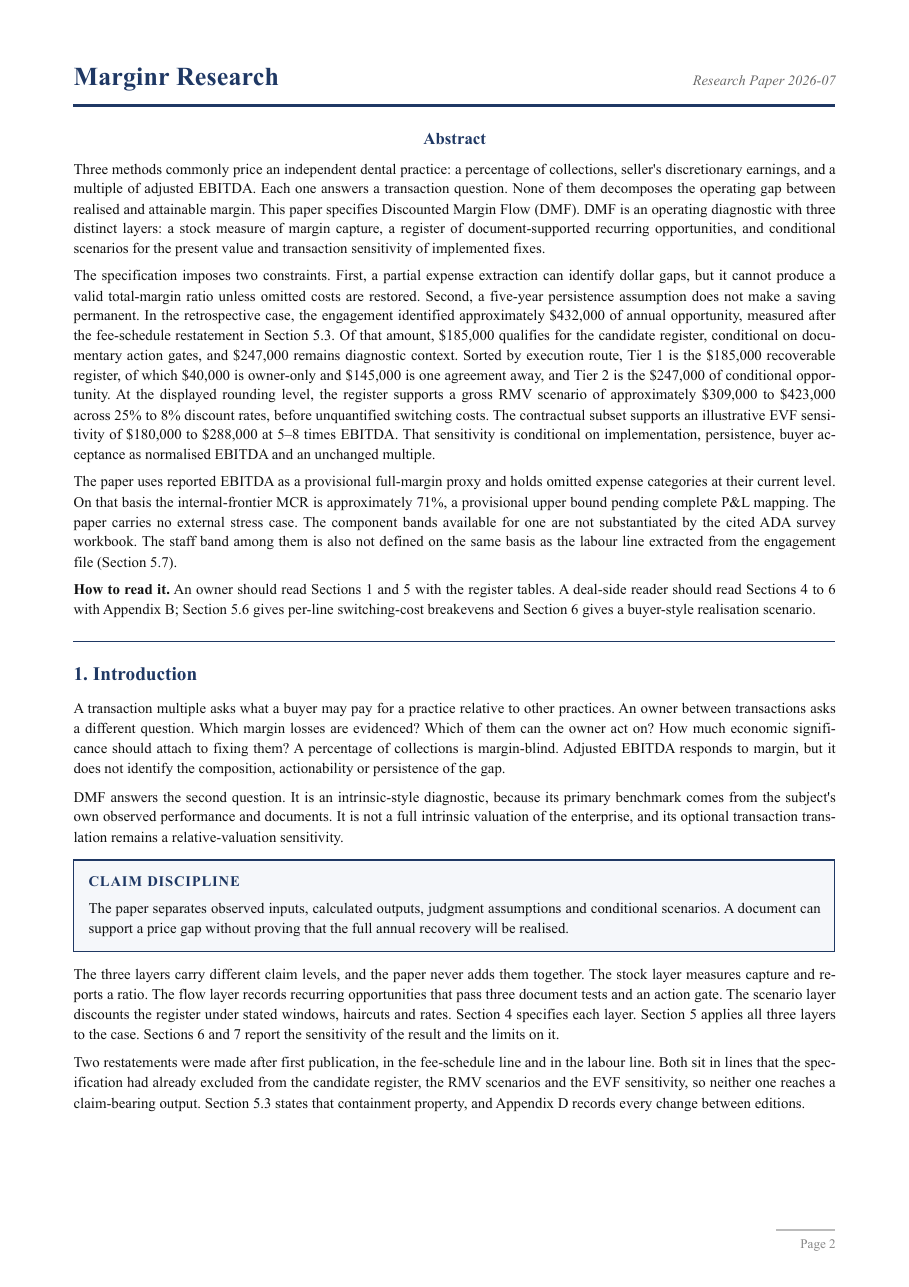 Page 3, abstract and introduction of Discounted Margin Flow